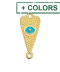 (GQH7216X) Heart motif with eye and grains with 2 rings 23x10mm (2 PCS) (GQH7216X) Heart motif with eye and grains with 2 rings 23x10mm (2 PCS)