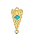 (GQH7216B) GOLD/AQUA (GQH7216X) Heart motif with eye and grains with 2 rings 23x10mm (2 PCS) (GQH7216X) Heart motif with eye and grains with 2 rings 23x10mm (2 PCS)