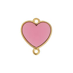 (GQH7457A) GOLD / SOFT RED (GQH7457X) Heart motif wireframe Vitraux with 2 rings (2 PCS) (GQH7457X) Heart motif wireframe Vitraux with 2 rings (2 PCS)