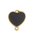 (GQH7457B) GOLD / BLACK DIAMOND (GQH7457X) Heart motif wireframe Vitraux with 2 rings (2 PCS) (GQH7457X) Heart motif wireframe Vitraux with 2 rings (2 PCS)