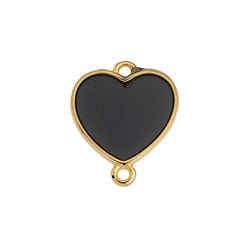 (GQH7457B) GOLD / BLACK DIAMOND (GQH7457X) Heart motif wireframe Vitraux with 2 rings (2 PCS) (GQH7457X) Heart motif wireframe Vitraux with 2 rings (2 PCS)