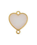 (GQH7457C) GOLD / WHITE OPAL (GQH7457X) Heart motif wireframe Vitraux with 2 rings (2 PCS) (GQH7457X) Heart motif wireframe Vitraux with 2 rings (2 PCS)