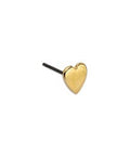 (GQH7641A) Earring plain heart 7.5mm with titanium pin (2 PCS) (GQH7641A) Earring plain heart 7.5mm with titanium pin (2 PCS)