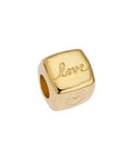 (GQH8062-X) Alloy Bead 10.5mm cube ''love'' Φ5mm (1 PC) (GQH8062-X) Alloy Bead 10.5mm cube ''love'' Φ5mm (1 PC)
