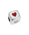 SILV.ANT/RED (GQH8062-SAR) (GQH8062-X) Alloy Bead 10.5mm cube ''love'' Φ5mm (1 PC) (GQH8062-X) Alloy Bead 10.5mm cube ''love'' Φ5mm (1 PC)
