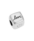 (GQH8062-X) Alloy Bead 10.5mm cube ''love'' Φ5mm (1 PC) (GQH8062-X) Alloy Bead 10.5mm cube ''love'' Φ5mm (1 PC)