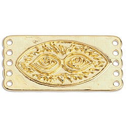 (GQL6798A) Rect. talisman eye with 10 holes (1 PC) (GQL6798A) Rect. talisman eye with 10 holes (1 PC)