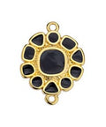 (GQL6863A) 24KT GOLD PLATED / BLACK (GQL6863X) 17 x 23MM Motif daisy candy with 2 rings (1 PC) (GQL6863X) 17 x 23MM Motif daisy candy with 2 rings (1 PC)