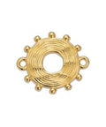 (GQL7144A) Round ethnic motif with big grains with 2 rings 20x17mm (2 PCS) (GQL7144A) Round ethnic motif with big grains with 2 rings 20x17mm (2 PCS)