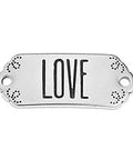 (GQL7239B) SILVER ANTIQUE (GQL7239X) Girlie ID LOVE 30x12mm (2 PCS) (GQL7239X) Girlie ID LOVE 30x12mm (2 PCS)