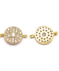 (GQL7622A) CZ Brass Micro Pave Cubic Zirconia Links, Clear, 15.5x10mm (1 PC) (GQL7622A) CZ Brass Micro Pave Cubic Zirconia Links, Clear, 15.5x10mm (1 PC)