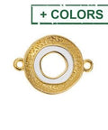 (GQL7724X) Round motif wtih textured pattern 22X16MM (2 PCS) (GQL7724X) Round motif wtih textured pattern 22X16MM (2 PCS)