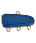 SKY BLUE / 24KT.GOLD PLATED (GQL8455-G9160) (GQL8455-X) Alloy Component Rectangular 28x17mm with 4 rings (1 PC) (GQL8455-X) Alloy Component Rectangular 28x17mm with 4 rings (1 PC)