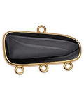 BLACK DIAMOND ./24KT,GOLD PALTED (GQL8455-G9222) (GQL8455-X) Alloy Component Rectangular 28x17mm with 4 rings (1 PC) (GQL8455-X) Alloy Component Rectangular 28x17mm with 4 rings (1 PC)
