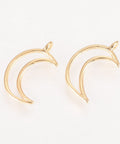 (GQM7879G) Brass Pendants, Moon 16x10mm (4 PCS) (GQM7879G) Brass Pendants, Moon 16x10mm (4 PCS)