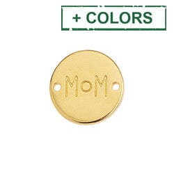 (GQM8514-X) Alloy Round motif Mom with 2 holes 15.5mm (2 PCS) (GQM8514-X) Alloy Round motif Mom with 2 holes 15.5mm (2 PCS)