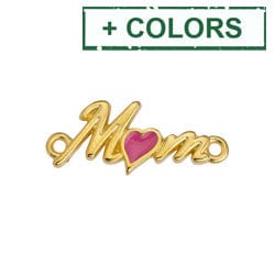 (GQM8519-X) Alloy Motif mom with heart with 2 rings 10x23mm (2 PCS) (GQM8519-X) Alloy Motif mom with heart with 2 rings 10x23mm (2 PCS)