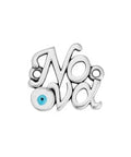 ANT.SILV. (GQN8266-S) (GQN8266-X) Motif ''Νονά'' with eye with 2 rings 17x15mm (1 PC) (GQN8266-X) Motif ''Νονά'' with eye with 2 rings 17x15mm (1 PC)