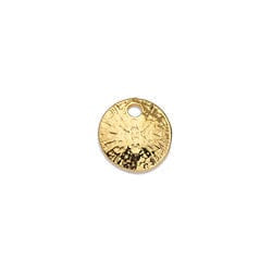 (GQP6706A) 10x10MM Round motif with rays 10mm with one hole (4 PCS) (GQP6706A) 10x10MM Round motif with rays 10mm with one hole (4 PCS)
