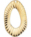 (GQP6796A) 35X22MM Oval ring component organic with rays with 1 hole (1 PC) (GQP6796A) 35X22MM Oval ring component organic with rays with 1 hole (1 PC)