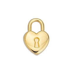 (GQP6800A) Heart shaped padlocked motif pendant (2 PCS) (GQP6800A) Heart shaped padlocked motif pendant (2 PCS)