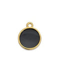 (GQP6870B) GD.PL./BLACK (GQP6870X) 11 x 14MM Round wireframe Vitraux pendant (2 PCS) (GQP6870X) 11 x 14MM Round wireframe Vitraux pendant (2 PCS)
