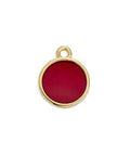 (GQP6870C) GD.PL/BURGUNDY (GQP6870X) 11 x 14MM Round wireframe Vitraux pendant (2 PCS) (GQP6870X) 11 x 14MM Round wireframe Vitraux pendant (2 PCS)