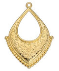 (GQP7083A) Ethnic motif rhombus drop with grains pendant 27X37mm (1 PC) (GQP7083A) Ethnic motif rhombus drop with grains pendant 27X37mm (1 PC)