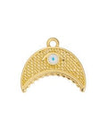 (GQP7657B) GOLS/BLUE (GQP7657X) Moonbone with eye pendant 18x15m (2 PCS) (GQP7657X) Moonbone with eye pendant 18x15m (2 PCS)