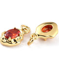 RED (GQP8411-F) (GQP8411-X) Brass Micro Pave Cubic Zirconia Pendant, Real 18K Gold Plated, Oval, 8x12mm (2 PCS) (GQP8411-X) Brass Micro Pave Cubic Zirconia Pendant, Real 18K Gold Plated, Oval, 8x12mm (2 PCS)
