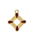 GD.PL./BURGANDY (GQP8489-GB) (GQP8489-GG) Motif rombus ethnic with 4 drops pendant (2 PCS) (GQP8489-GG) Motif rombus ethnic with 4 drops pendant (2 PCS)