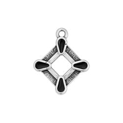 SILV.ANT./BLACK (GQP8489-SB) (GQP8489-GG) Motif rombus ethnic with 4 drops pendant (2 PCS) (GQP8489-GG) Motif rombus ethnic with 4 drops pendant (2 PCS)