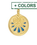 (GQP8515-X) Alloy Round motif carved pendant for 2mm 17x22mm (2 PCS) (GQP8515-X) Alloy Round motif carved pendant for 2mm 17x22mm (2 PCS)