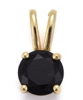 BLACK (GQP8735-X) Brass Micro Pave Cubic Zirconia Pendants, Flat Round, B7x13.5mm (2 PCS) (GQP8735-X) Brass Micro Pave Cubic Zirconia Pendants, Flat Round, B7x13.5mm (2 PCS)