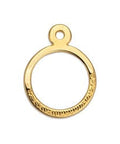 (GQR6795A) 18X23MM Circle flat motif with relief pattern pendant (2PCS) (GQR6795A) 18X23MM Circle flat motif with relief pattern pendant (2PCS)