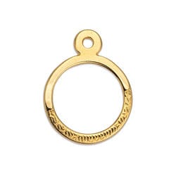 (GQR6795A) 18X23MM Circle flat motif with relief pattern pendant (2PCS) (GQR6795A) 18X23MM Circle flat motif with relief pattern pendant (2PCS)