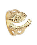 (GQR7077A) Eye with lashes ring 17mm (1 PC) (GQR7077A) Eye with lashes ring 17mm (1 PC)