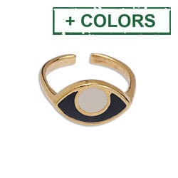 (GQR7218A) Brass ring 17mm with eye (1 PC) (GQR7218A) Brass ring 17mm with eye (1 PC)