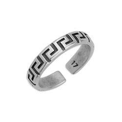 (GQR7226B) SILVER ANTIQUE (GQR7226X) Band ring meanders 17mm (1 PC) (GQR7226X) Band ring meanders 17mm (1 PC)