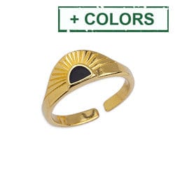(GQR7341-X)  Ring rising sun 17mm 24kt Gold Plated (1 PC) (GQR7341-X)  Ring rising sun 17mm 24kt Gold Plated (1 PC)