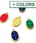 (GQR7440X) Oval with cross pendant (2 PCS) (GQR7440X) Oval with cross pendant (2 PCS)
