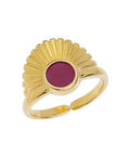 GOLD/RED (GQR7722B) (GQR7722X) Ring 17mm rising sun with setting 6mm (1 PC) (GQR7722X) Ring 17mm rising sun with setting 6mm (1 PC)
