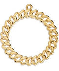 24KT GOLD PL. (GQR7725A) (GQR7725X) Motif chain hoop 32mm pendant (2 PCS) (GQR7725X) Motif chain hoop 32mm pendant (2 PCS)