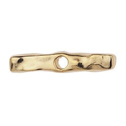 (GQT6717A) Bar hammered part 2 of toggle clasp 24KT GOLD PLATED (2 PCS) (GQT6717A) Bar hammered part 2 of toggle clasp 24KT GOLD PLATED (2 PCS)