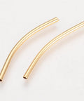 (GQT8297-34G) Brass Tube Beads, Real 18K Gold Plated 34mm (4 PCS) (GQT8297-34G) Brass Tube Beads, Real 18K Gold Plated 34mm (4 PCS)