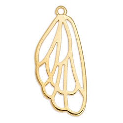 (GQW6821A)  Cicada wing motif wireframe pendant 14X32MM (2 pcs) (GQW6821A)  Cicada wing motif wireframe pendant 14X32MM (2 pcs)