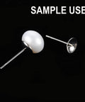 Grade A Natural Cultured Freshwater Pearl Beads, Half Drilled Hole, Half Round, White, +/- 4.5mm Grade A Natural Cultured Freshwater Pearl Beads, Half Drilled Hole, Half Round, White, +/- 4.5mm