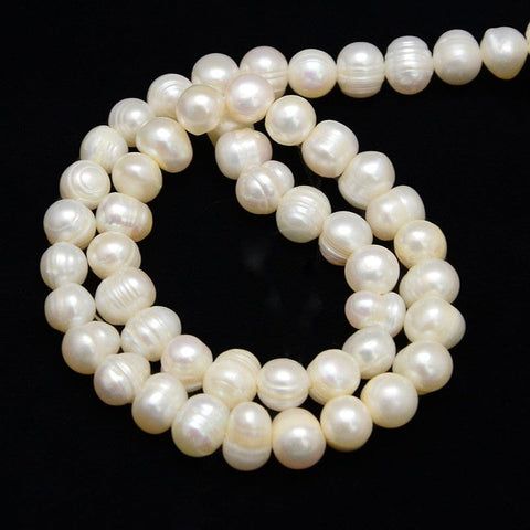 Grade A Natural Pearl Bead Strands, Potato, Ivory ​​Grade A Natural Pearl Bead Strands, Potato, Ivory