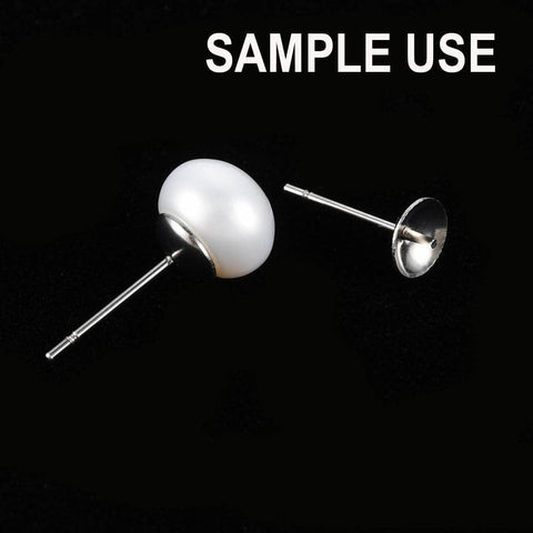 Grade A Natural Pearl Beads, Half Drilled, Flat Round, White  about 9~9.5mm Grade A Natural Pearl Beads, Half Drilled, Flat Round, White  about 9~9.5mm