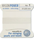 GRIFFIN NYLON BD CORD WHITE SIZE 1- 2M- 0.35MM (1 PC) GRIFFIN NYLON BD CORD WHITE SIZE 1- 2M- 0.35MM (1 PC)